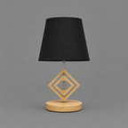 Geometric Wood Frame Table Lamp