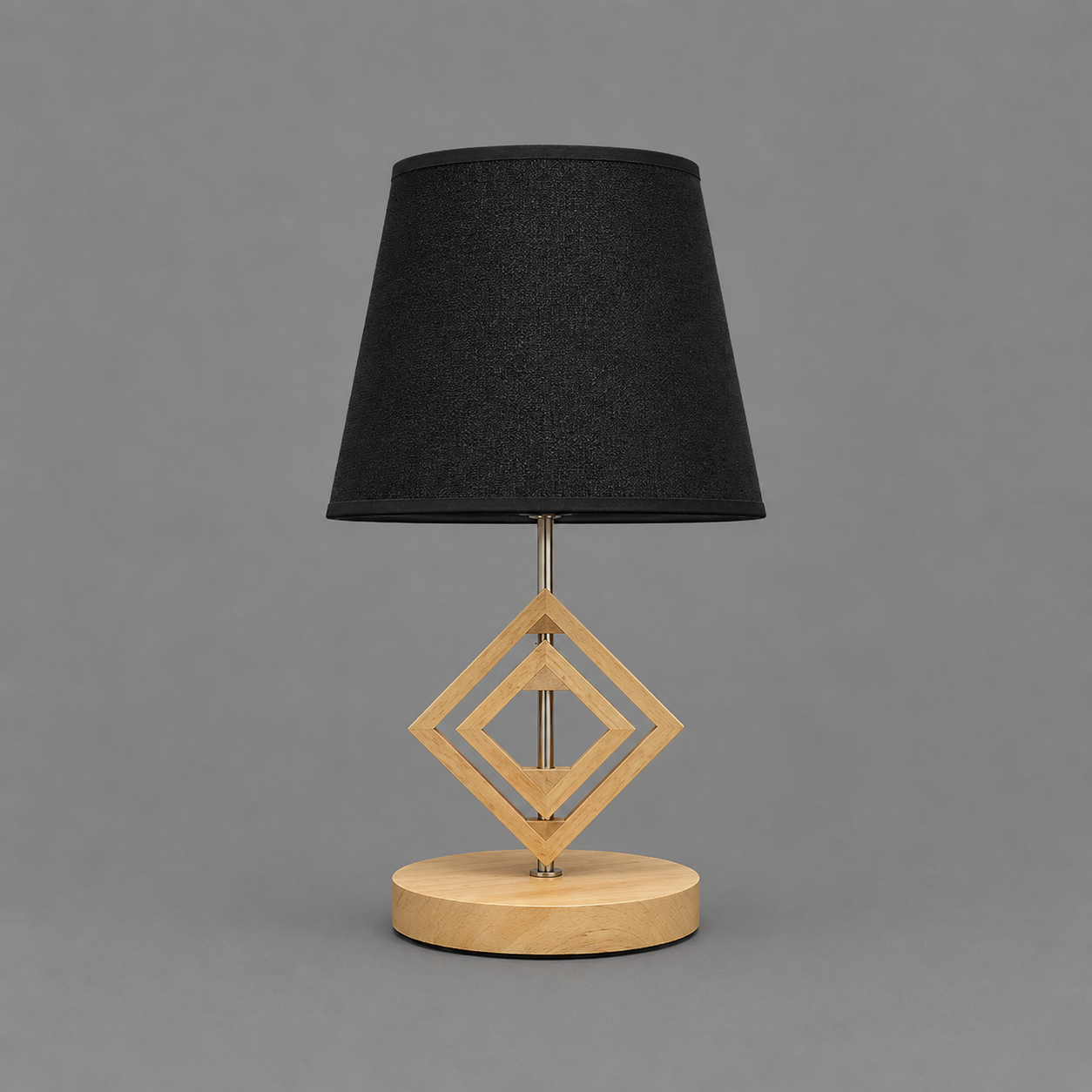 Geometric Wood Frame Table Lamp