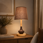 Textured Coffee Shade Table Lamp