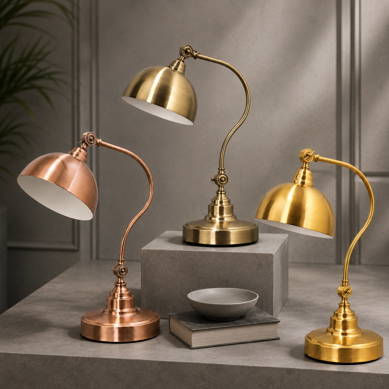 Vintage Brushed Gold Table Lamp