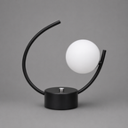 Curved Frame Globe Table Lamp