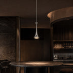 Modern Silver Trumpet LED Pendant