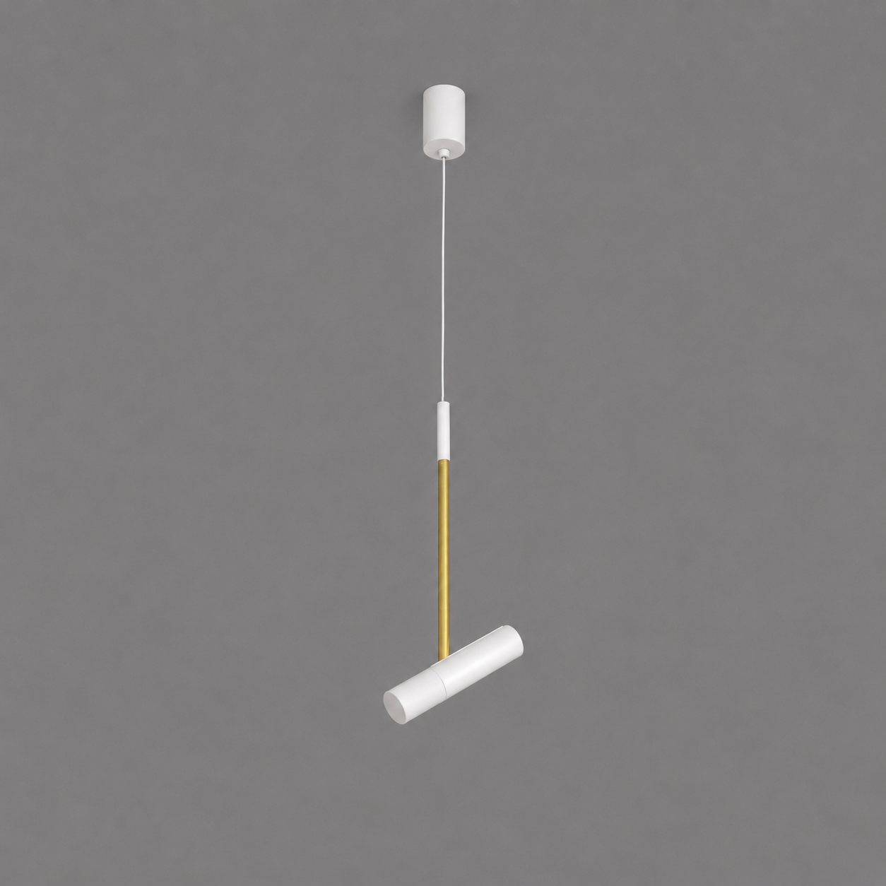 White & Gold Adjustable LED Pendant Light